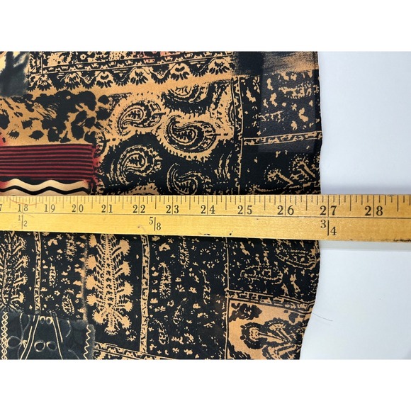 NWT‎ STUDIO I Women's Size 18 Patchwork Print Long Sleeve Button Up Shirt Top - Picture 7 of 13